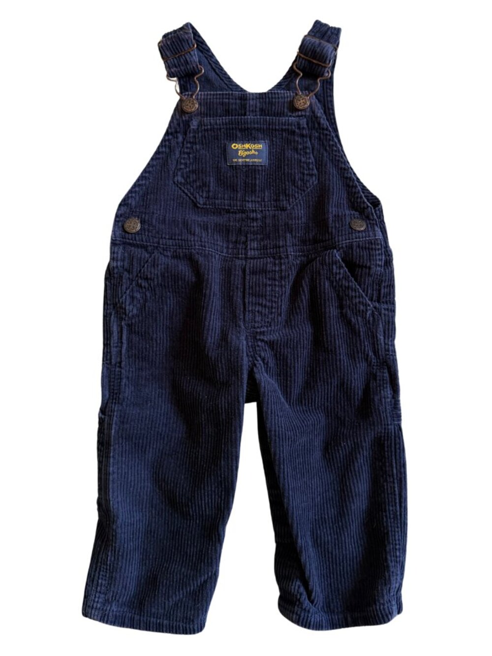OshKosh B'gosh - Corduroy Bib Overalls Navy "The Genuine Article" 9M